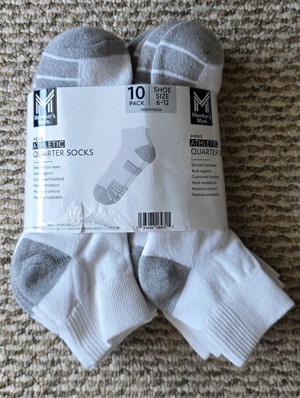Men's Athletic Quarter Socks
